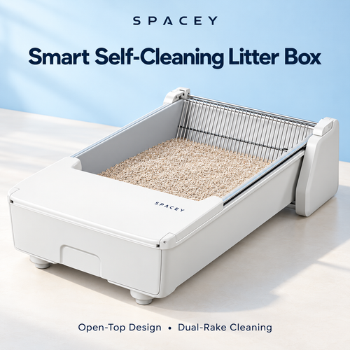 SPACEY Smart Self-Cleaning Litter Box