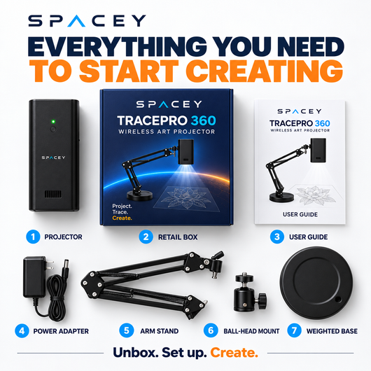 SPACEY TracePro 360° Wireless Art Projector